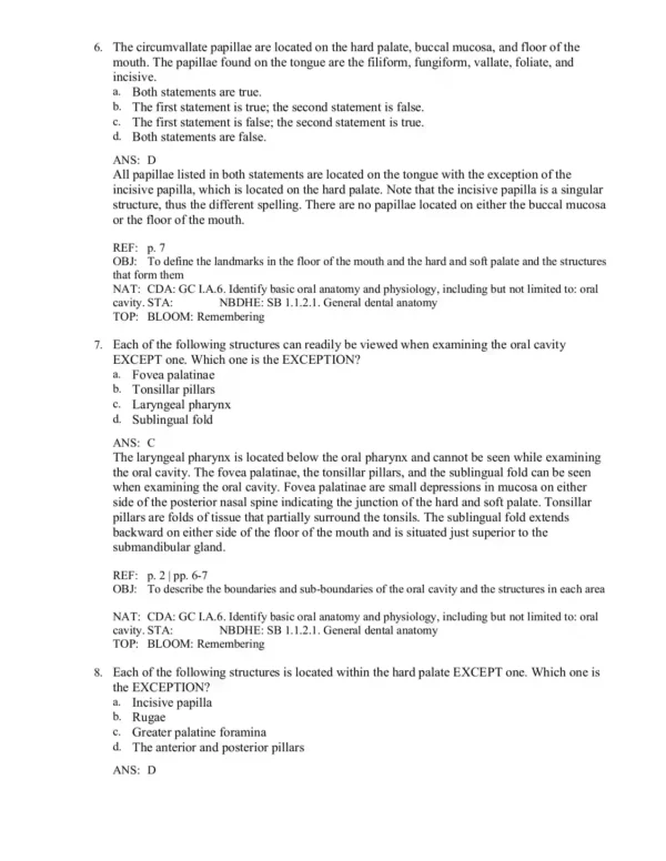 Brand Anatomy of Orofacial Structures 8th Edition Test Bank - Image 4