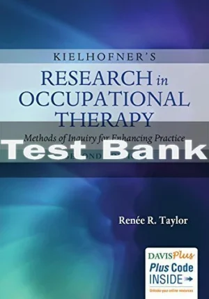 Kielhofner's Research In Occupational Therapy 2nd Edition Test Bank