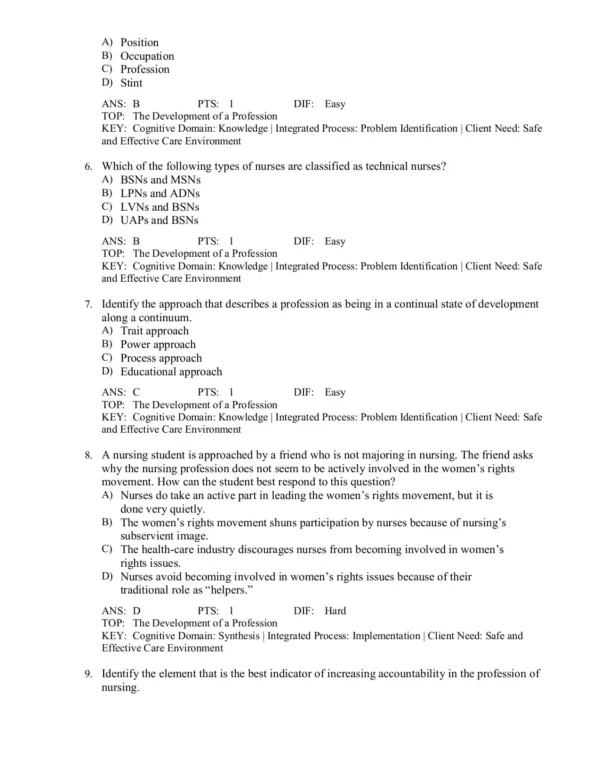 Nursing Now! Today's Issues Tomorrows Trends 7th Edition Joseph T. Catalano Test Bank - Image 3