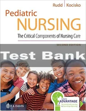 Pediatric Nursing The Critical Components Of Nursing Care 2nd Edition Rudd Test Bank