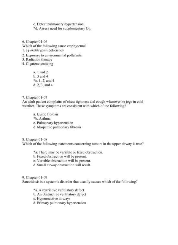 Ruppel's Manual of Pulmonary Function Testing 11th Edition by Carl Mottram Test Bank - Image 3