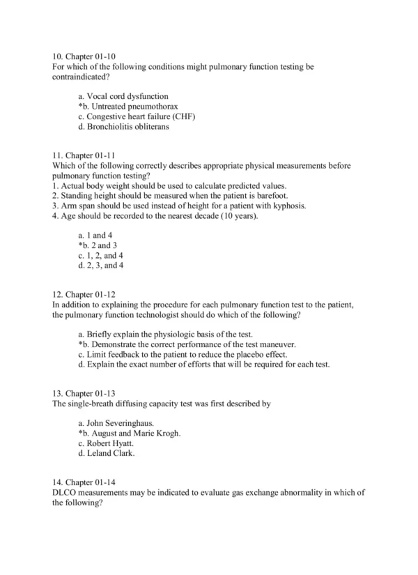 Ruppel's Manual of Pulmonary Function Testing 11th Edition by Carl Mottram Test Bank - Image 4